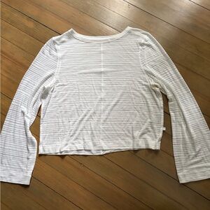 Lululemon White Striped Top